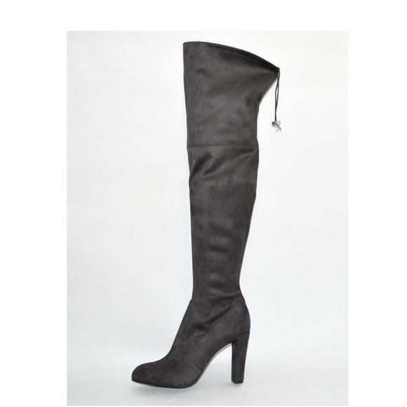 New! Sam Edelman 'Kent' Size 10 Over-the-Knee Dark Gray Suede Boots OTK T9 - Picture 3 of 6